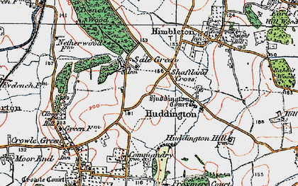 Old map of Sale Green in 1919