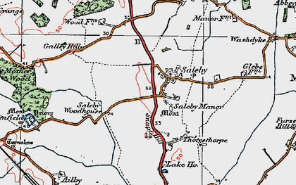 Old map of Saleby in 1923