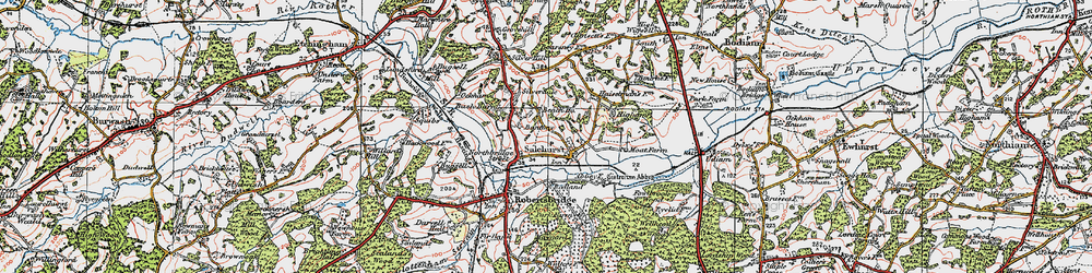 Old map of Bantony in 1921