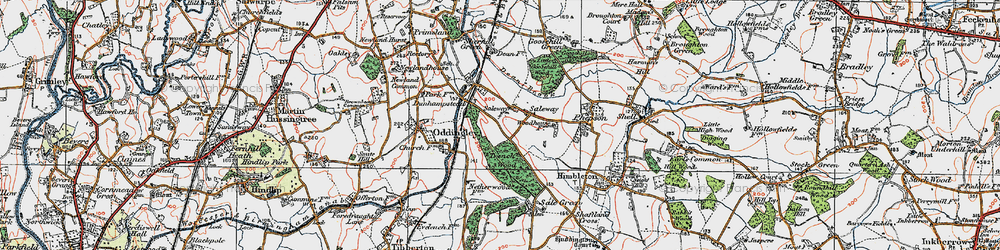 Old map of Saleway in 1919