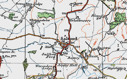 Old map of Salford in 1919