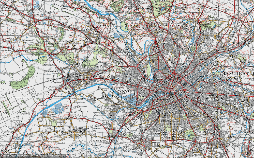 Old Map of Salford, 1924 in 1924