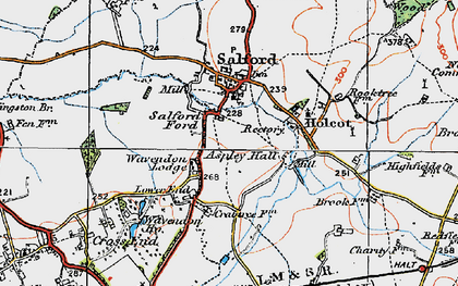 Old map of Salford Ford in 1919