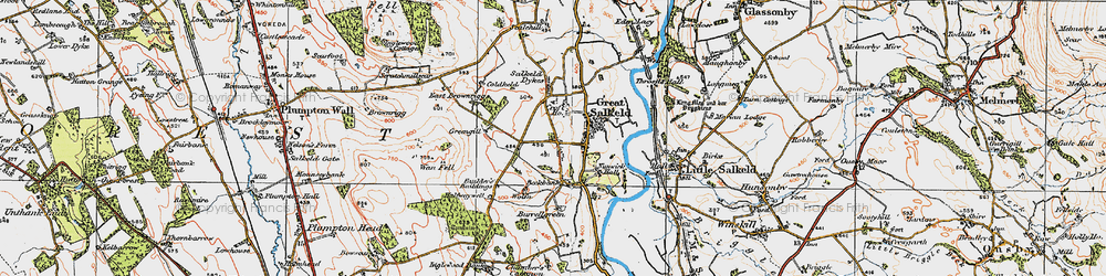 Old map of Salkeld Dykes in 1925