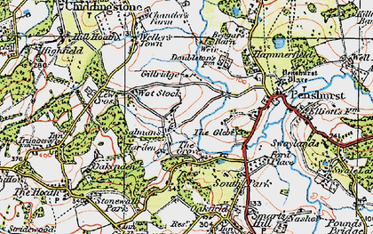 Old map of Salmans in 1920
