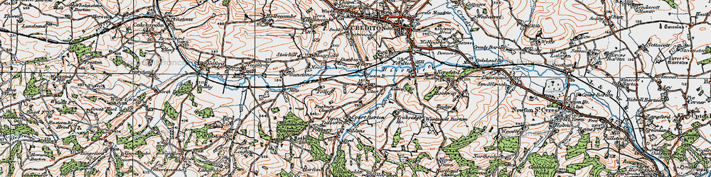 Old map of Yeoton Br in 1919