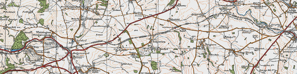 Old map of Salperton in 1919