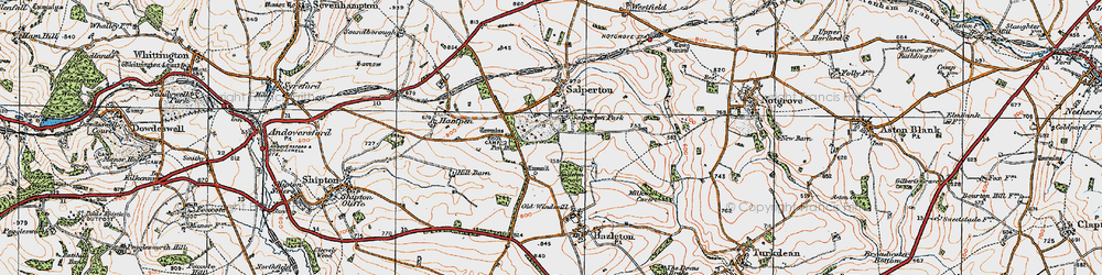 Old map of Salperton Park in 1919