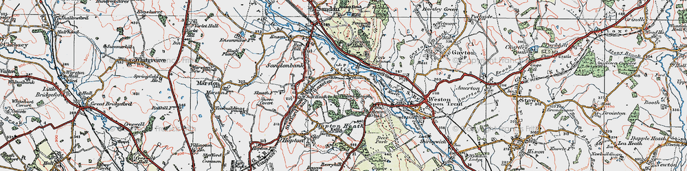 Old map of Salt in 1921