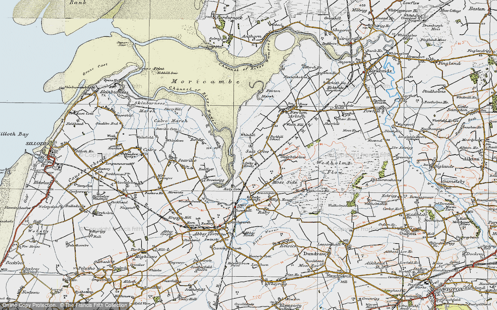 Old Map of Historic Map covering Whitehill in 1925