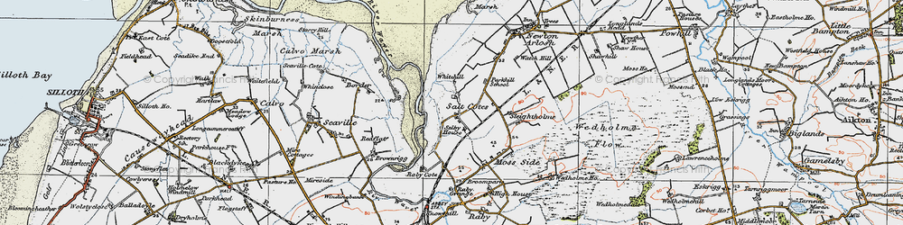 Old map of Whitehill in 1925