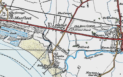 Old map of Salt End in 1924