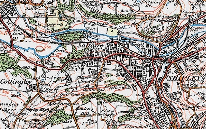 Old map of Saltaire in 1925