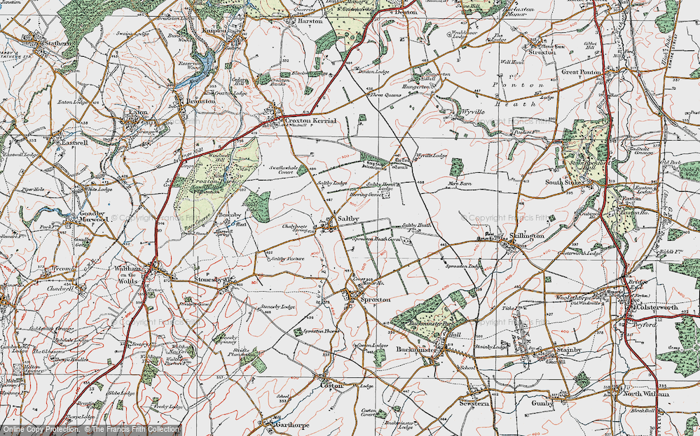 Old Map of Saltby, 1921 in 1921
