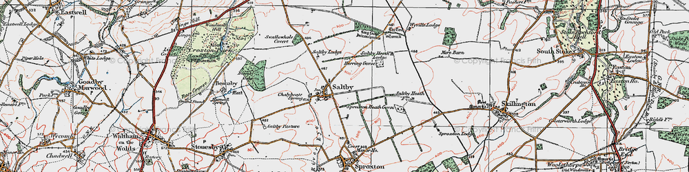 Old map of Saltby in 1921