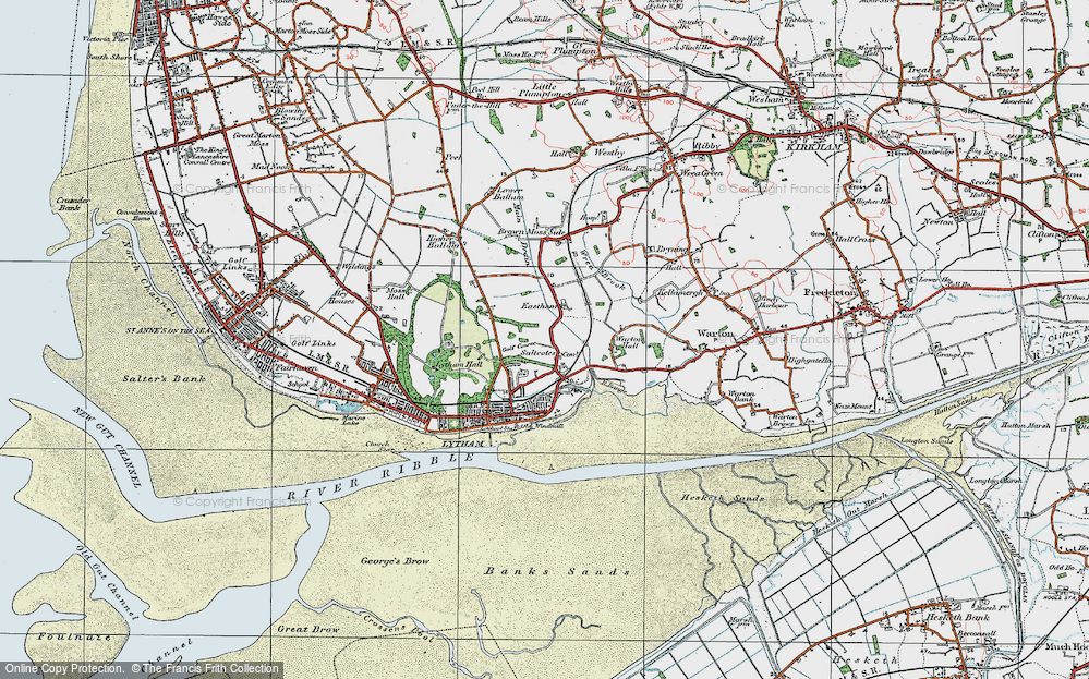 Old Map of Saltcotes, 1924 in 1924