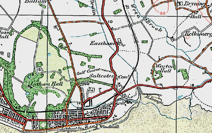 Old map of Saltcotes in 1924