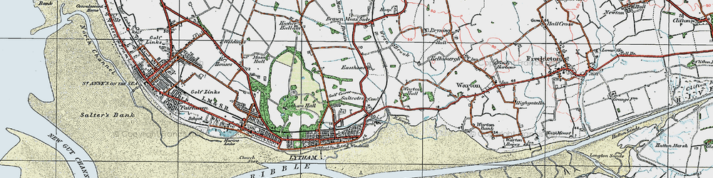 Old map of Saltcotes in 1924