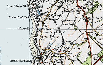Old map of Salterbeck in 1925
