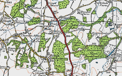 Old map of Salters Heath in 1919