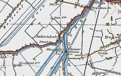 Old map of Salters Lode in 1922