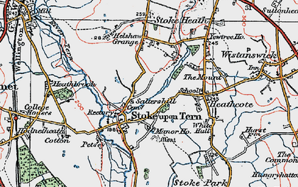 Old map of Saltershill in 1921