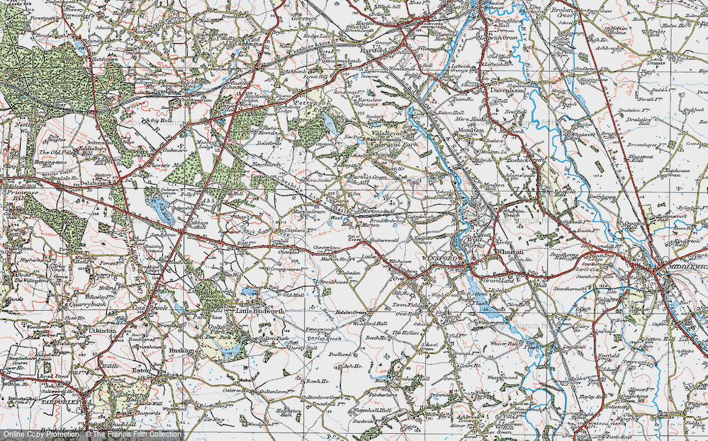 Old Map of Salterswall, 1923 in 1923