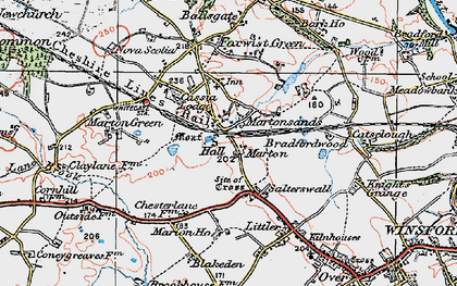 Old map of Bradford Wood Ho in 1923