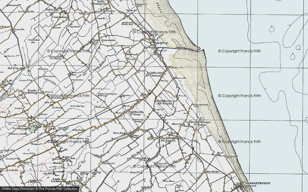 Old Map of Saltfleetby All Saints, 1923 in 1923