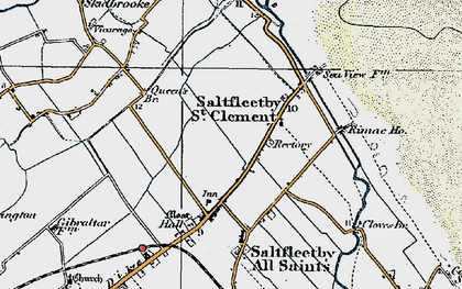Old map of Saltfleetby St Clement in 1923