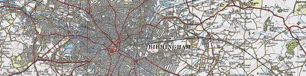 Old map of Saltley in 1921
