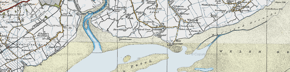 Old map of Saltmarsh in 1919