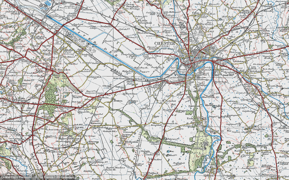 Old Map of Saltney, 1924 in 1924