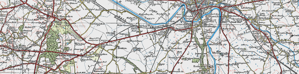 Old map of Saltney in 1924