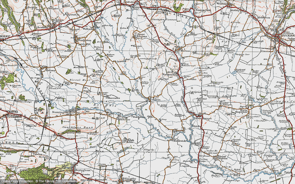 Old Map of Historic Map covering Brecklands in 1925