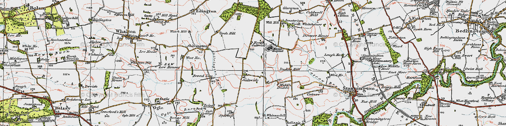 Old map of Broadlaw in 1925