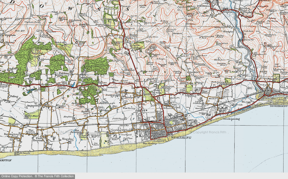 Old Map of Salvington, 1920 in 1920