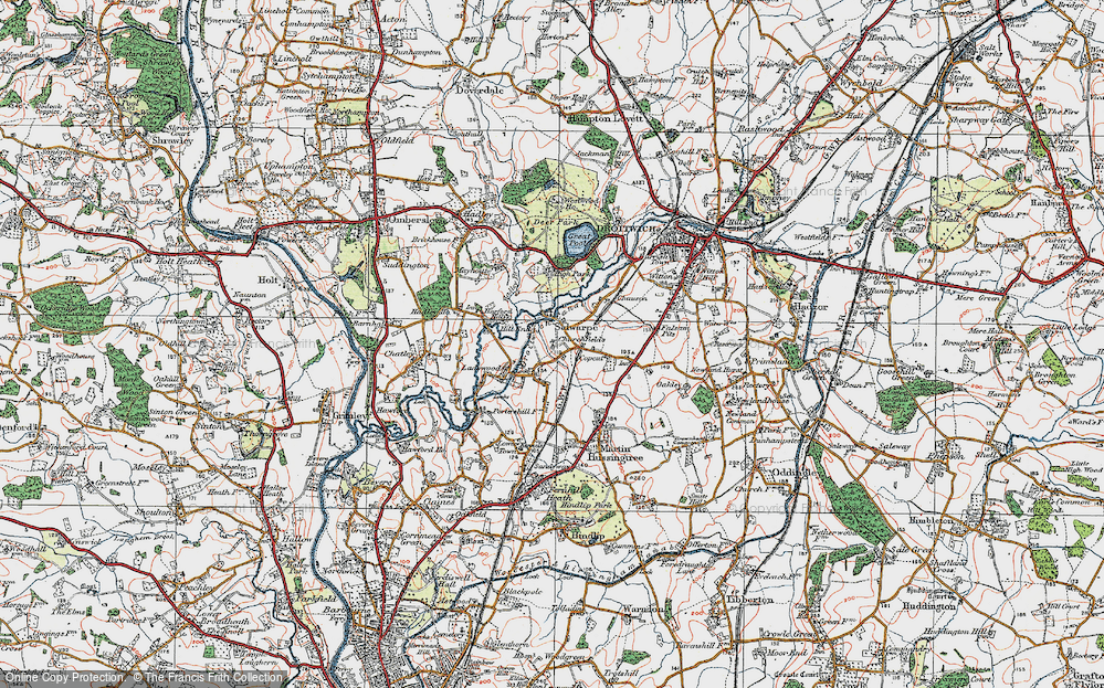 Old Map of Salwarpe, 1920 in 1920