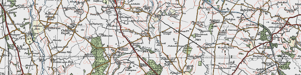 Old map of Sambrook in 1921