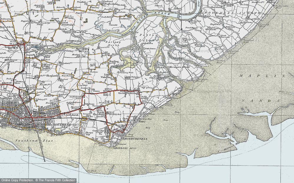 Old Map of Historic Map covering Black Grounds in 1921