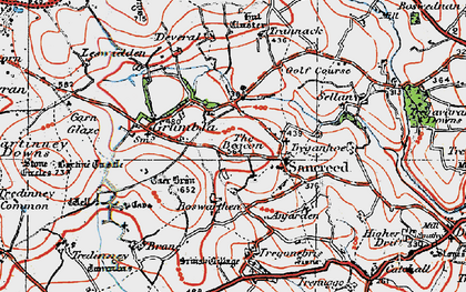 Old map of Boswarthen in 1919