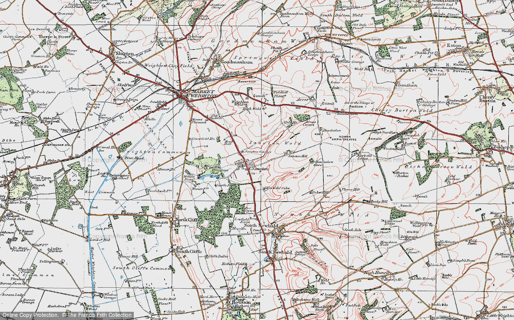 Old Map of Sancton, 1924 in 1924