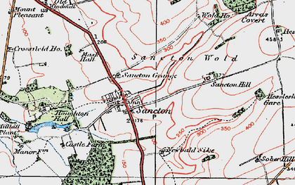 Old map of Arras Wold in 1924