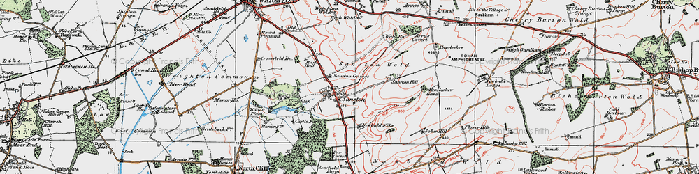 Old map of Sancton in 1924