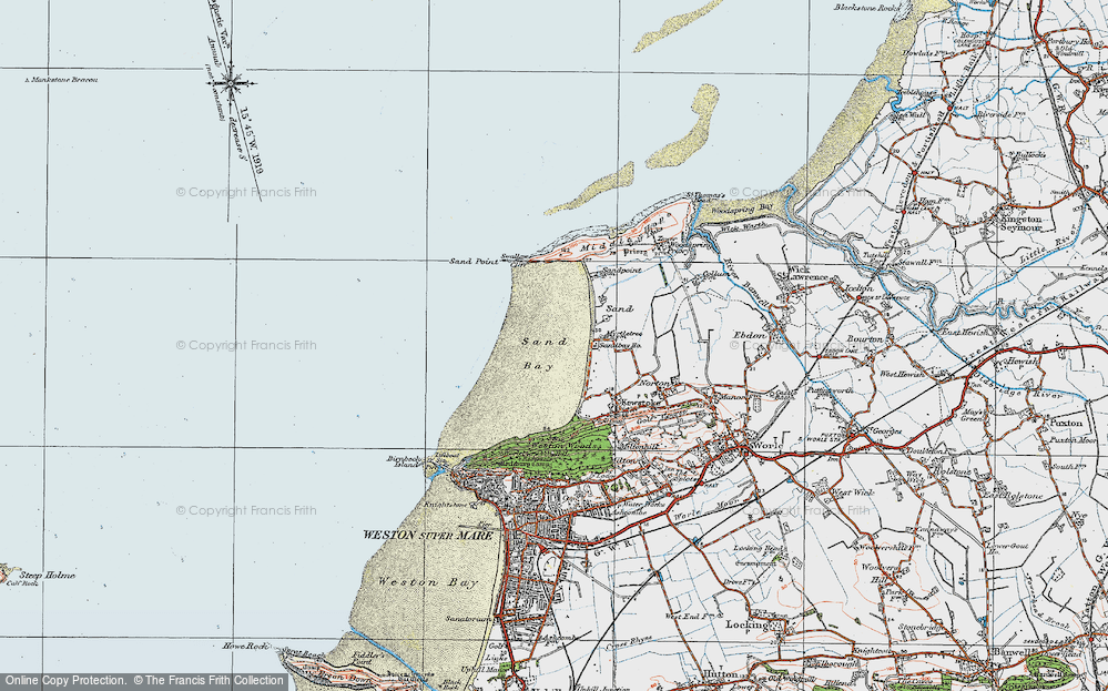 Old Map of Sand Bay, 1919 in 1919