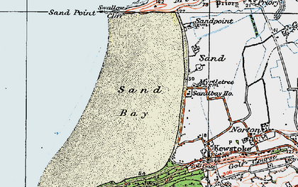 Old map of Sand Bay in 1919