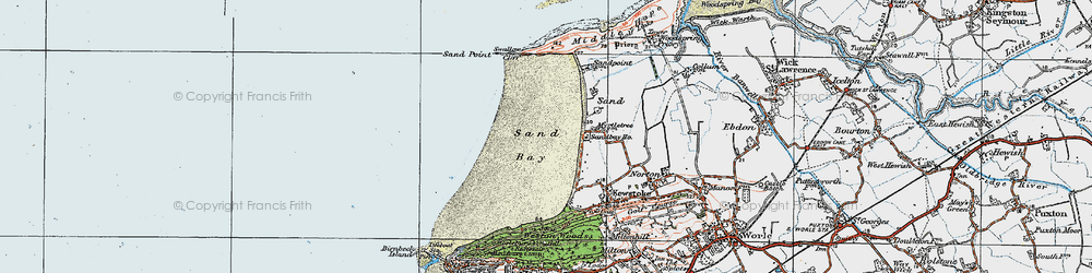 Old map of Sand Bay in 1919