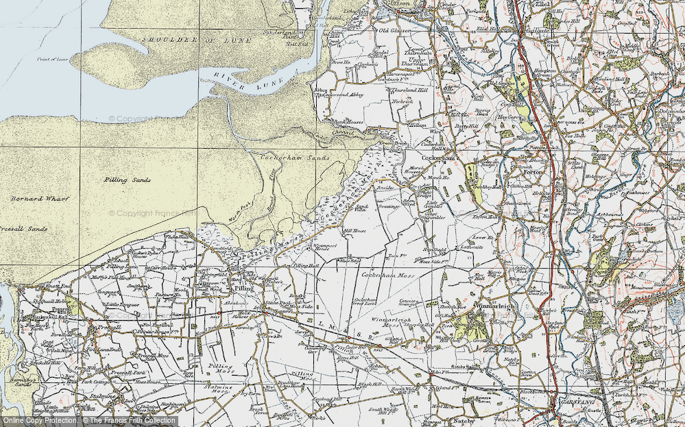 Old Map of Sand Side, 1924 in 1924