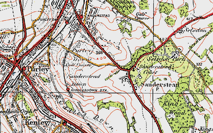 Old map of Sanderstead in 1920