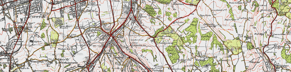Old map of Sanderstead in 1920
